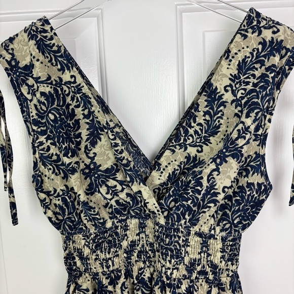 Cupshe NWT Mini V-Neck Sleeveless Paisley Smocked Waist Summer Dress - Picture 5 of 11